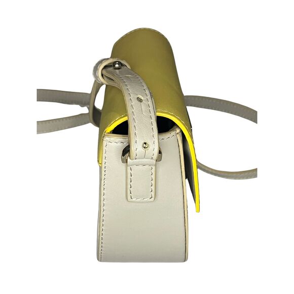 DeMellier Mini Venice Crossbody Bag – Yellow Cream Two-Tone Leather - Picture 6 of 9